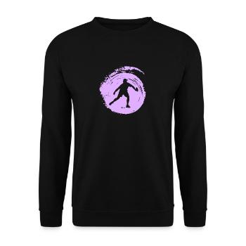 Pickleballspiel Pickleballschläger - Unisex Pullover - Schwarz - Vorne - Alina (178cm) & Michal (187cm)