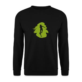 Skateboard Skaten Skateboarder - Unisex Pullover - Schwarz - Vorne - Alina (178cm) & Michal (187cm)