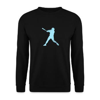 Joueur De Softball Baseball Batte De Softball - Sweat-shirt Unisexe - noir - Devant - Alina (178cm) & Michal (187cm)