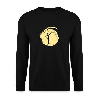 Stabdrehen Baton Twirling Baton Twirling - Unisex Sweatshirt - black - Front - Alina (178cm) & Michal (187cm)