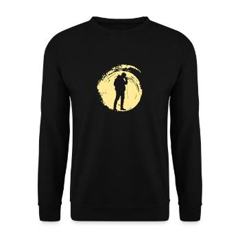 Djing Djing Djing - Unisex Sweatshirt - black - Front - Alina (178cm) & Michal (187cm)
