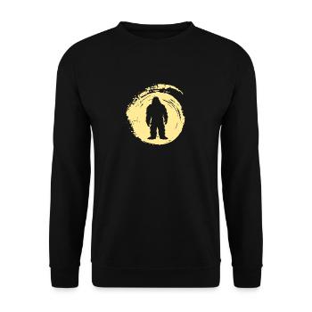 Yeti Bigfoot Bigfoot Big foot - Unisex Sweatshirt - black - Front - Alina (178cm) & Michal (187cm)