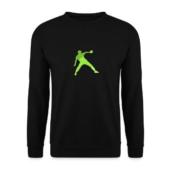 Joueur de tennis de table Raquette de tennis de table - Sweat-shirt Unisexe - noir - Devant - Alina (178cm) & Michal (187cm)