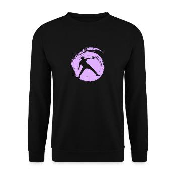 Tischtennisball Tischtennisschläger - Unisex Pullover - Schwarz - Vorne - Alina (178cm) & Michal (187cm)