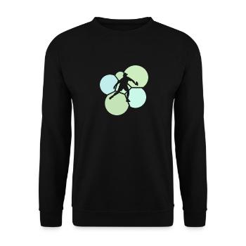 Pickleball Player Ball Sports Pickleball Racket - Unisex Sweatshirt - black - Front - Alina (178cm) & Michal (187cm)