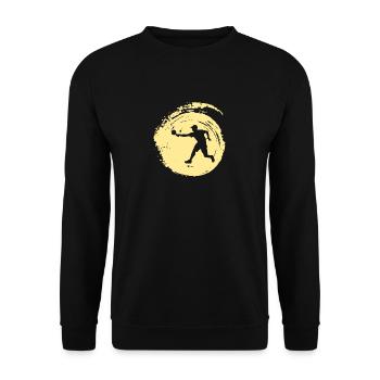 Pickleballspiel Pickleballspiel Pickleballspiel - Unisex Pullover - Schwarz - Vorne - Alina (178cm) & Michal (187cm)