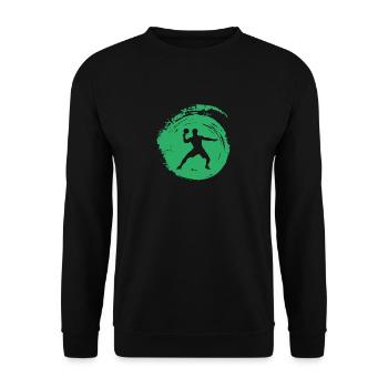 Tennis de table Tennis de table Joueur de tennis de table - Sweat-shirt Unisexe - noir - Devant - Alina (178cm) & Michal (187cm)