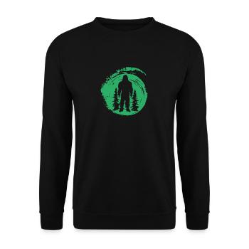 Big foot Lochness Yeti Lochness - Unisex Pullover - Schwarz - Vorne - Alina (178cm) & Michal (187cm)