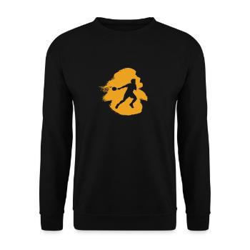 Squash Players Squash Players Squash Rackets - Unisex Sweatshirt - black - Front - Alina (178cm) & Michal (187cm)
