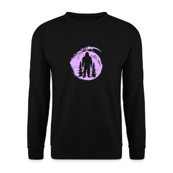 Big foot Lochness Yeti Yeti - Unisex Sweatshirt - black - Front - Alina (178cm) & Michal (187cm)