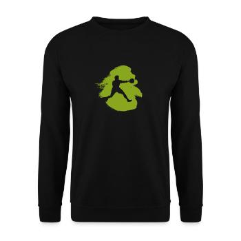 Raquette de joueur de squash Raquette - Sweat-shirt Unisexe - noir - Devant - Alina (178cm) & Michal (187cm)