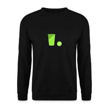 Beerpong Bierflasche Bierpong - Unisex Pullover - Schwarz - Vorne - Alina (178cm) & Michal (187cm)