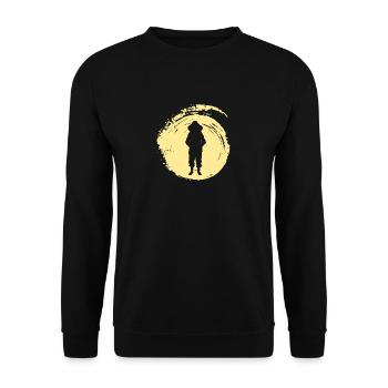 Beekeeping Wabe Biene - Unisex Pullover - Schwarz - Vorne - Alina (178cm) & Michal (187cm)