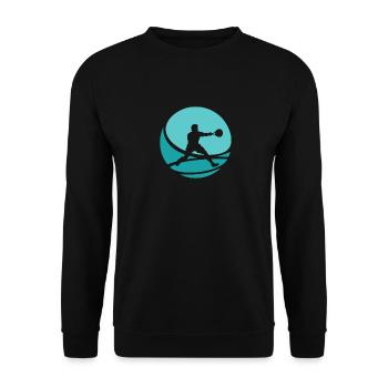 Raquette Raquette Squash Joueur de squash - Sweat-shirt Unisexe - noir - Devant - Alina (178cm) & Michal (187cm)