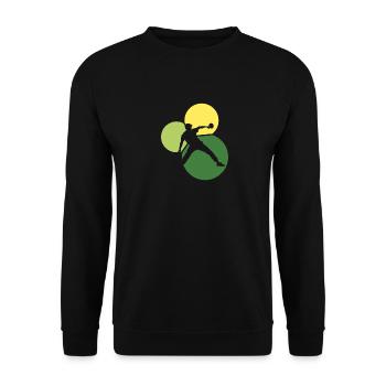 Tischtennisschläger Tischtennisball - Unisex Pullover - Schwarz - Vorne - Alina (178cm) & Michal (187cm)