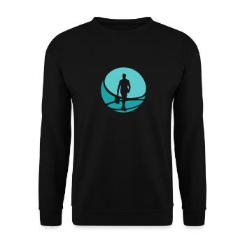 Banque boursière - Sweat-shirt Unisexe - noir - Devant - Alina (178cm) & Michal (187cm)