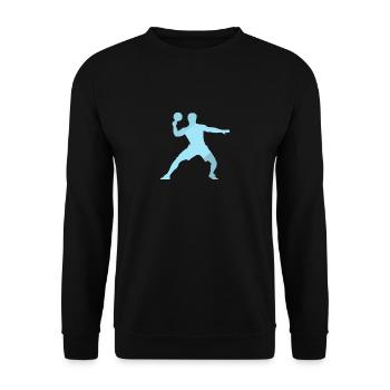 Joueur de tennis de table Balle de tennis de table Tennis de table - Sweat-shirt Unisexe - noir - Devant - Alina (178cm) & Michal (187cm)