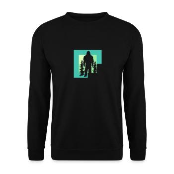 Yeti Bigfoot Big foot - Unisex Pullover - Schwarz - Vorne - Alina (178cm) & Michal (187cm)