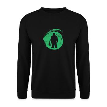 Yeti Bigfoot Big foot Big foot - Unisex Pullover - Schwarz - Vorne - Alina (178cm) & Michal (187cm)