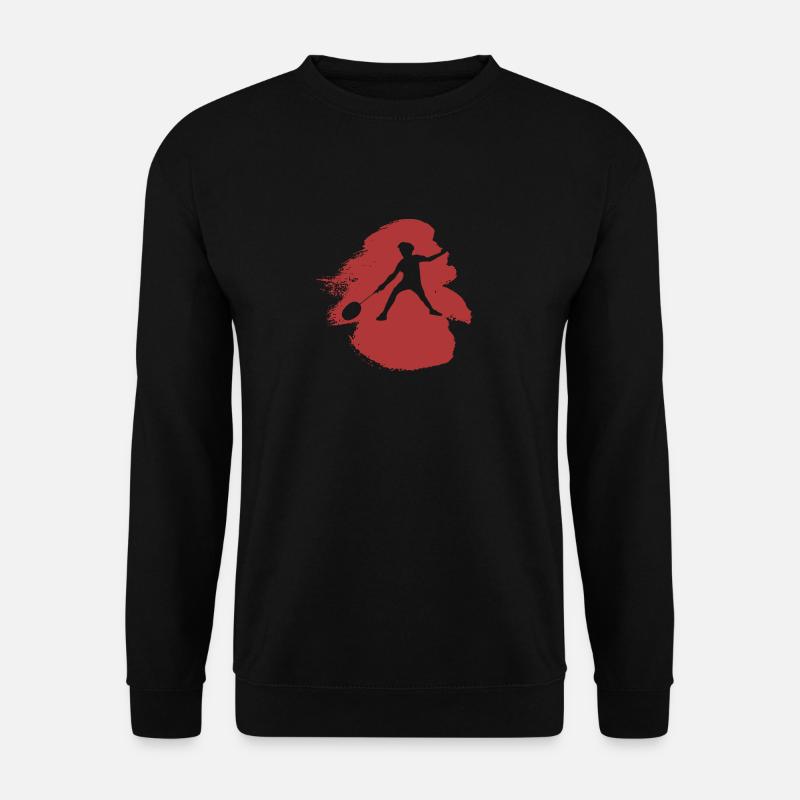 Badminton Badminton Racket Drop - Unisex Sweatshirt - black