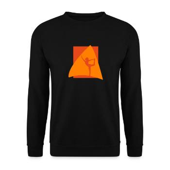 Yoga Mantra - Unisex Sweatshirt - black - Front - Alina (178cm) & Michal (187cm)