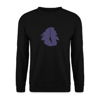 Bergsteigen Felsklettern Seilklettern - Unisex Pullover - Schwarz - Vorne - Alina (178cm) & Michal (187cm)