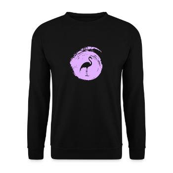 Flamingos Flamingo Flamingos Flamenco - Unisex Sweatshirt - black - Front - Alina (178cm) & Michal (187cm)