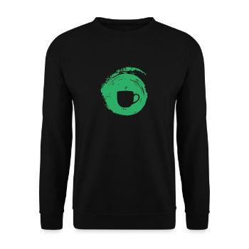Coffee Bean Caffeine Cappuccino - Unisex Sweatshirt - black - Front - Alina (178cm) & Michal (187cm)