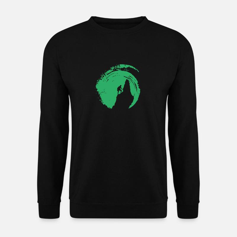 Climber rock climbing summit - Unisex Sweatshirt - black