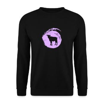 Beef Farming Moo - Unisex Sweatshirt - black - Front - Alina (178cm) & Michal (187cm)