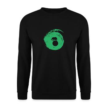 Elephant Acrobatics Circus - Unisex Sweatshirt - black - Front - Alina (178cm) & Michal (187cm)
