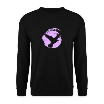 Flügel Vogelschwarm Vogel - Unisex Pullover - Schwarz - Vorne - Alina (178cm) & Michal (187cm)