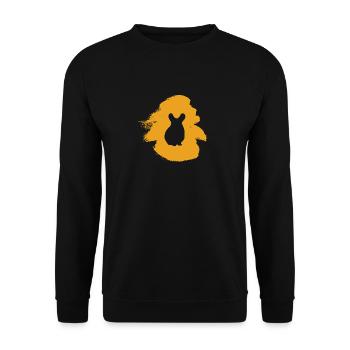 Hamster Chinchilla Mäuschen - Unisex Pullover - Schwarz - Vorne - Alina (178cm) & Michal (187cm)