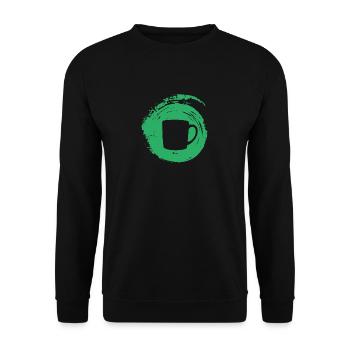 Tasse de grains de café Caféine - Sweat-shirt Unisexe - noir - Devant - Alina (178cm) & Michal (187cm)