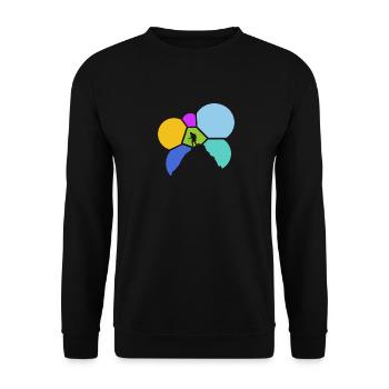 Kletterwand Felsklettern Berg - Unisex Pullover - Schwarz - Vorne - Alina (178cm) & Michal (187cm)