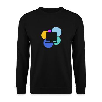 Computerarbeit PC PC - Unisex Pullover - Schwarz - Vorne - Alina (178cm) & Michal (187cm)