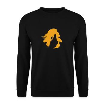 Climber Climbing Wall Climber - Unisex Sweatshirt - black - Front - Alina (178cm) & Michal (187cm)
