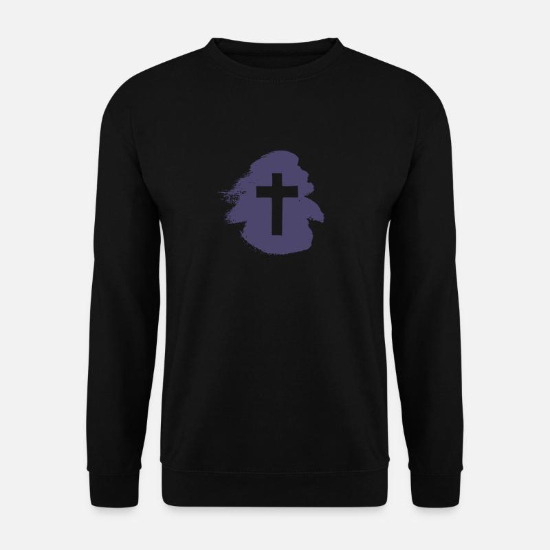 Kreuz Bibelvers Christus - Unisex Pullover - Schwarz