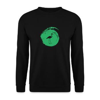 Flamingos Flamingo Flamingo Wasservogel - Unisex Pullover - Schwarz - Vorne - Alina (178cm) & Michal (187cm)