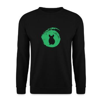 Hamster Nagetier Mäuschen - Unisex Pullover - Schwarz - Vorne - Alina (178cm) & Michal (187cm)