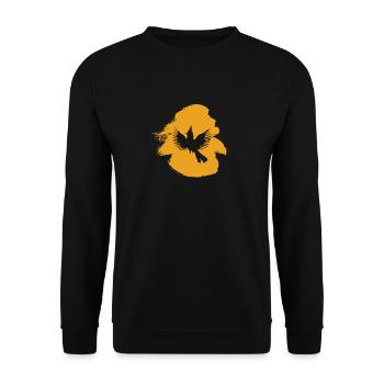 Drôle d’oiseau calopsitte - Sweat-shirt Unisexe - noir - Devant - Alina (178cm) & Michal (187cm)