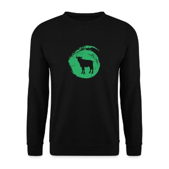 Beef Farmer Cow - Unisex Sweatshirt - black - Front - Alina (178cm) & Michal (187cm)