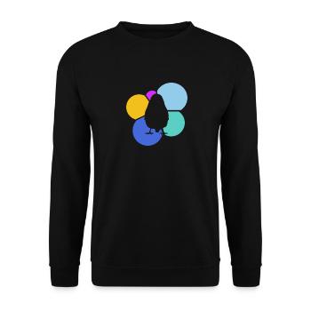 Vogel Vögel beobachten Vögel beobachten - Unisex Pullover - Schwarz - Vorne - Alina (178cm) & Michal (187cm)
