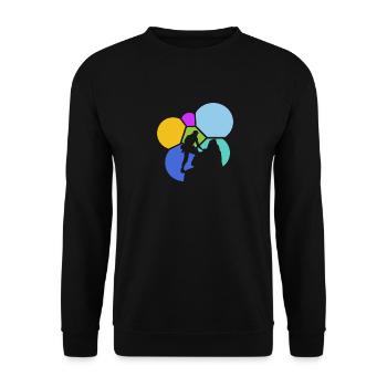 Climbing wall Rock climbing Climbing - Unisex Sweatshirt - black - Front - Alina (178cm) & Michal (187cm)