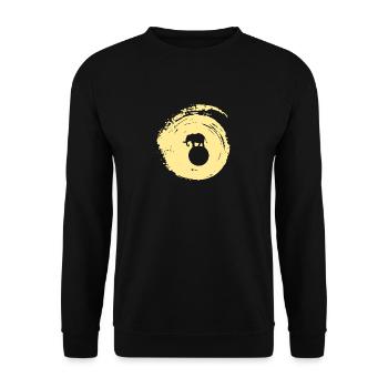 Elefant Akrobatik Zirkuszelt - Unisex Pullover - Schwarz - Vorne - Alina (178cm) & Michal (187cm)