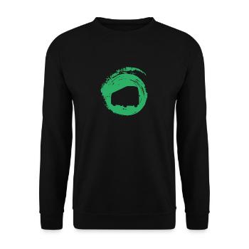 Busfahren Transport Busfahrer - Unisex Pullover - Schwarz - Vorne - Alina (178cm) & Michal (187cm)