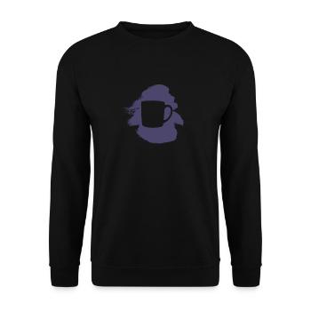 Tasse à café caféine en grains de café - Sweat-shirt Unisexe - noir - Devant - Alina (178cm) & Michal (187cm)