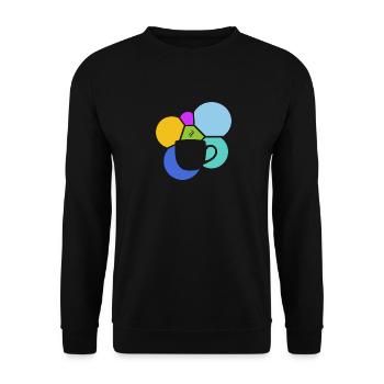 Coffee, Cappuccino, Espresso - Unisex Sweatshirt - black - Front - Alina (178cm) & Michal (187cm)