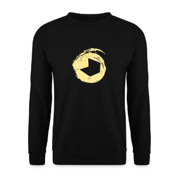 Homepage Blogging Writing - Unisex Sweatshirt - black - Front - Alina (178cm) & Michal (187cm)