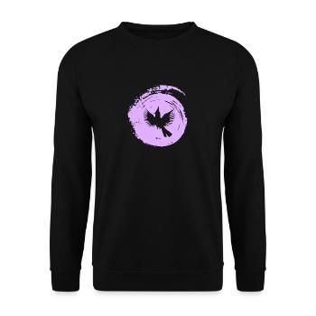 Lustig Vogel Vogel - Unisex Pullover - Schwarz - Vorne - Alina (178cm) & Michal (187cm)